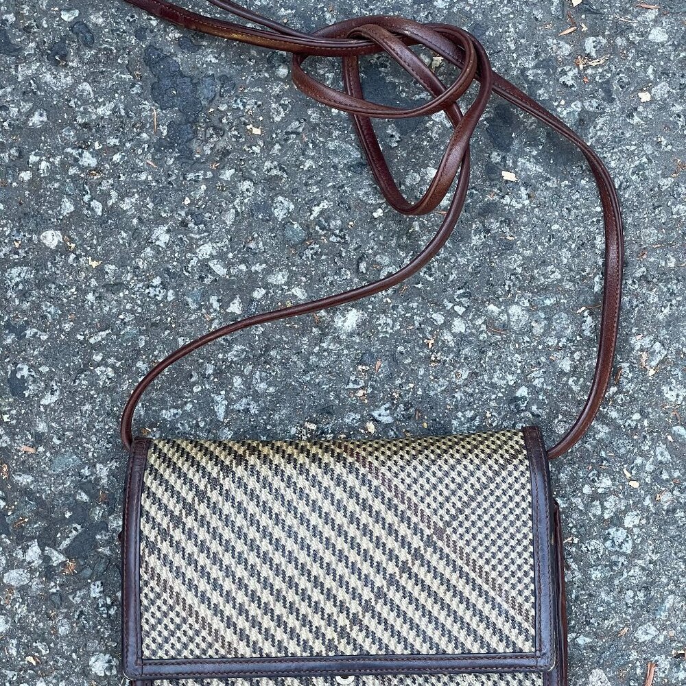 Polo Ralph Lauren Vintage Gun Check Plaid Trifold Wallet/Convertible purse bag